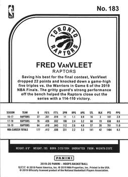 2019-20 Hoops - Purple #183 Fred VanVleet Back