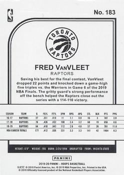2019-20 Hoops - Red #183 Fred VanVleet Back