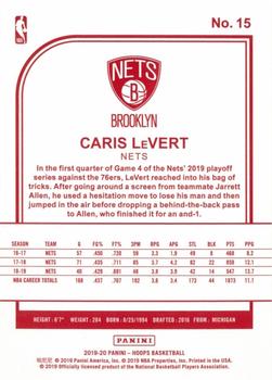 2019-20 Hoops - Red Backs #15 Caris LeVert Back