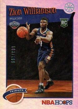 2019-20 Hoops - Silver #296 Zion Williamson Front