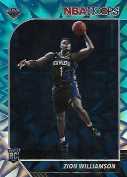 2019-20 Hoops - Teal Explosion #258 Zion Williamson Front
