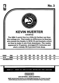 2019-20 Hoops Winter #3 Kevin Huerter Back