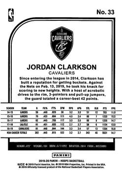 2019-20 Hoops Winter #33 Jordan Clarkson Back