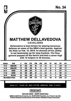 2019-20 Hoops Winter #34 Matthew Dellavedova Back