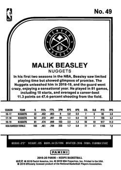 2019-20 Hoops Winter #49 Malik Beasley Back