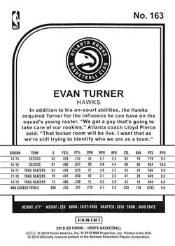 2019-20 Hoops Winter #163 Evan Turner Back