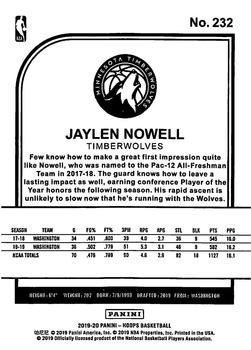 2019-20 Hoops Winter #232 Jaylen Nowell Back