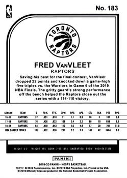 2019-20 Hoops - Yellow #183 Fred VanVleet Back