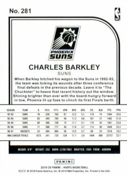 2019-20 Hoops - Yellow #281 Charles Barkley Back