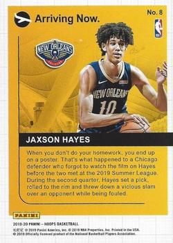 2019-20 Hoops - Arriving Now Holo #8 Jaxson Hayes Back