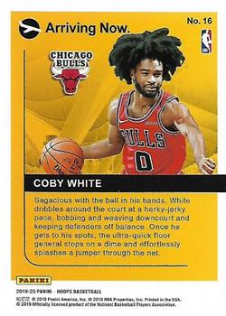 2019-20 Hoops - Arriving Now Holo #16 Coby White Back