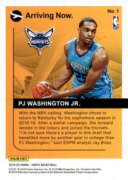 2019-20 Hoops Winter - Arriving Now #1 PJ Washington Jr. Back
