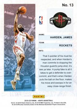 2019-20 Hoops Winter - Frequent Flyers #13 James Harden Back