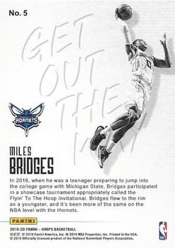 2019-20 Hoops - Get Out the Way #5 Miles Bridges Back