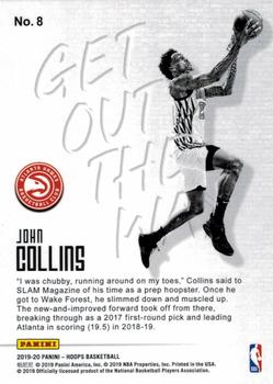 2019-20 Hoops - Get Out the Way #8 John Collins Back