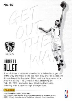 2019-20 Hoops Winter - Get Out the Way #15 Jarrett Allen Back