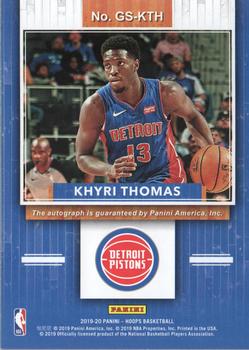 2019-20 Hoops - Great SIGnificance #GS-KTH Khyri Thomas Back