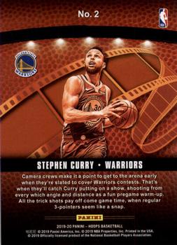 2019-20 Hoops - Lights Camera Action #2 Stephen Curry Back