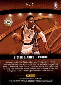 2019-20 Hoops - Lights Camera Action #7 Victor Oladipo Back