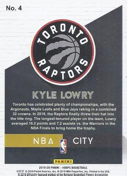 2019-20 Hoops - NBA City #4 Kyle Lowry Back