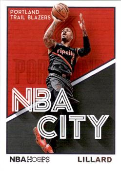 2019-20 Hoops - NBA City #6 Damian Lillard Front