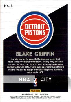 2019-20 Hoops - NBA City #8 Blake Griffin Back