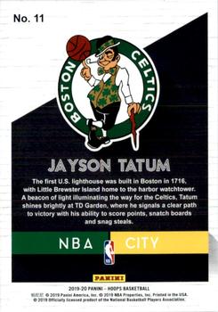 2019-20 Hoops - NBA City #11 Jayson Tatum Back