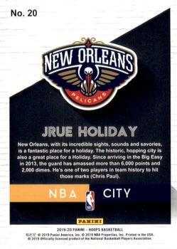 2019-20 Hoops - NBA City #20 Jrue Holiday Back
