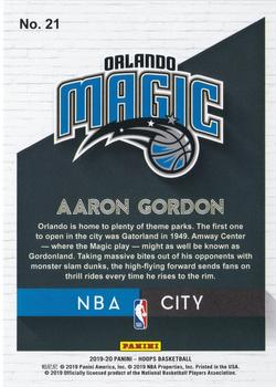 2019-20 Hoops - NBA City #21 Aaron Gordon Back