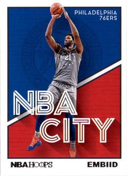 2019-20 Hoops - NBA City #25 Joel Embiid Front