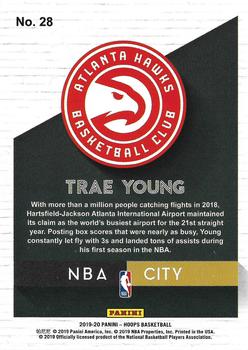 2019-20 Hoops - NBA City #28 Trae Young Back