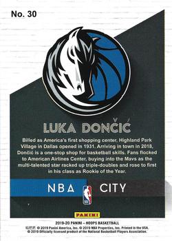 2019-20 Hoops - NBA City #30 Luka Doncic Back