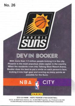2019-20 Hoops - NBA City Holo #26 Devin Booker Back