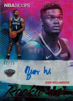 2019-20 Hoops - Rookie Ink Red #RI-ZWL Zion Williamson Front