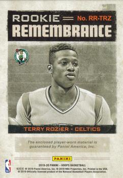 2019-20 Hoops - Rookie Remembrance #RR-TRZ Terry Rozier Back