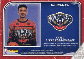 2019-20 Hoops Winter - Rookie Sweaters #RS-NAW Nickeil Alexander-Walker Back