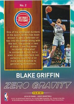 2019-20 Hoops - Zero Gravity #2 Blake Griffin Back
