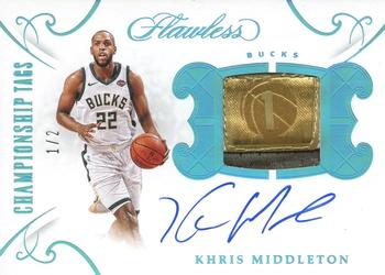 2018-19 Panini Flawless - Championship Tags Autographs #CT-KM Khris Middleton Front
