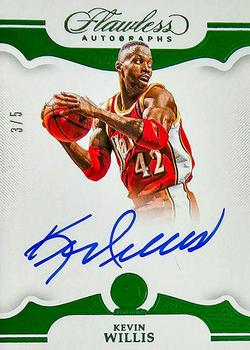 2018-19 Panini Flawless - Distinguished Autos Green #DA-KWL Kevin Willis Front