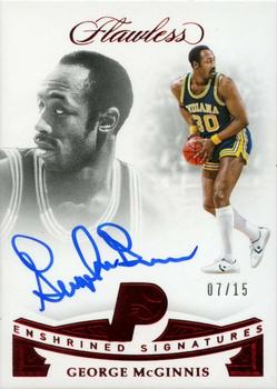 2018-19 Panini Flawless - Enshrined Signatures Ruby #EN-GMG George McGinnis Front