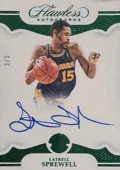 2018-19 Panini Flawless - Flawless Autographs Green #FA-LTS Latrell Sprewell Front