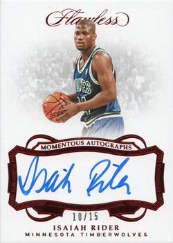 2018-19 Panini Flawless - Momentous Autographs Ruby #MA-IRD Isaiah Rider Front