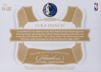 2018-19 Panini Flawless - Star Swatch Signatures #SS-LDC Luka Doncic Back