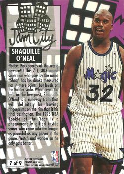 1993-94 Ultra - Jam City #7 Shaquille O'Neal Back