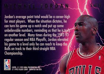 1993-94 Ultra - Scoring Kings #5 Michael Jordan Back