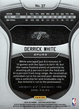 2019-20 Panini Certified - Mirror Blue #37 Derrick White Back