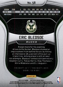 2019-20 Panini Certified - Mirror Blue #58 Eric Bledsoe Back