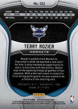 2019-20 Panini Certified - Mirror Blue #122 Terry Rozier Back