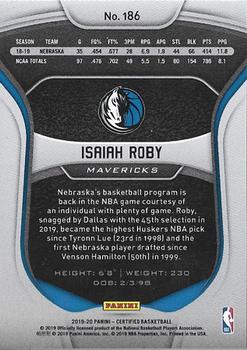 2019-20 Panini Certified - Mirror Blue #186 Isaiah Roby Back