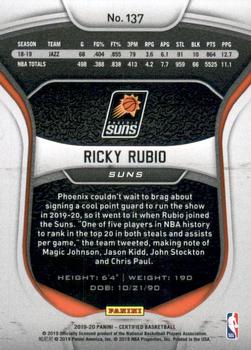 2019-20 Panini Certified - Mirror Red #137 Ricky Rubio Back